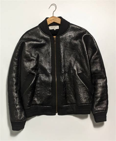 bomber ysl|saint laurent leather bomber jacket.